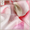 YZNSHH Simple Plain pintura chinesa Flor Scarf